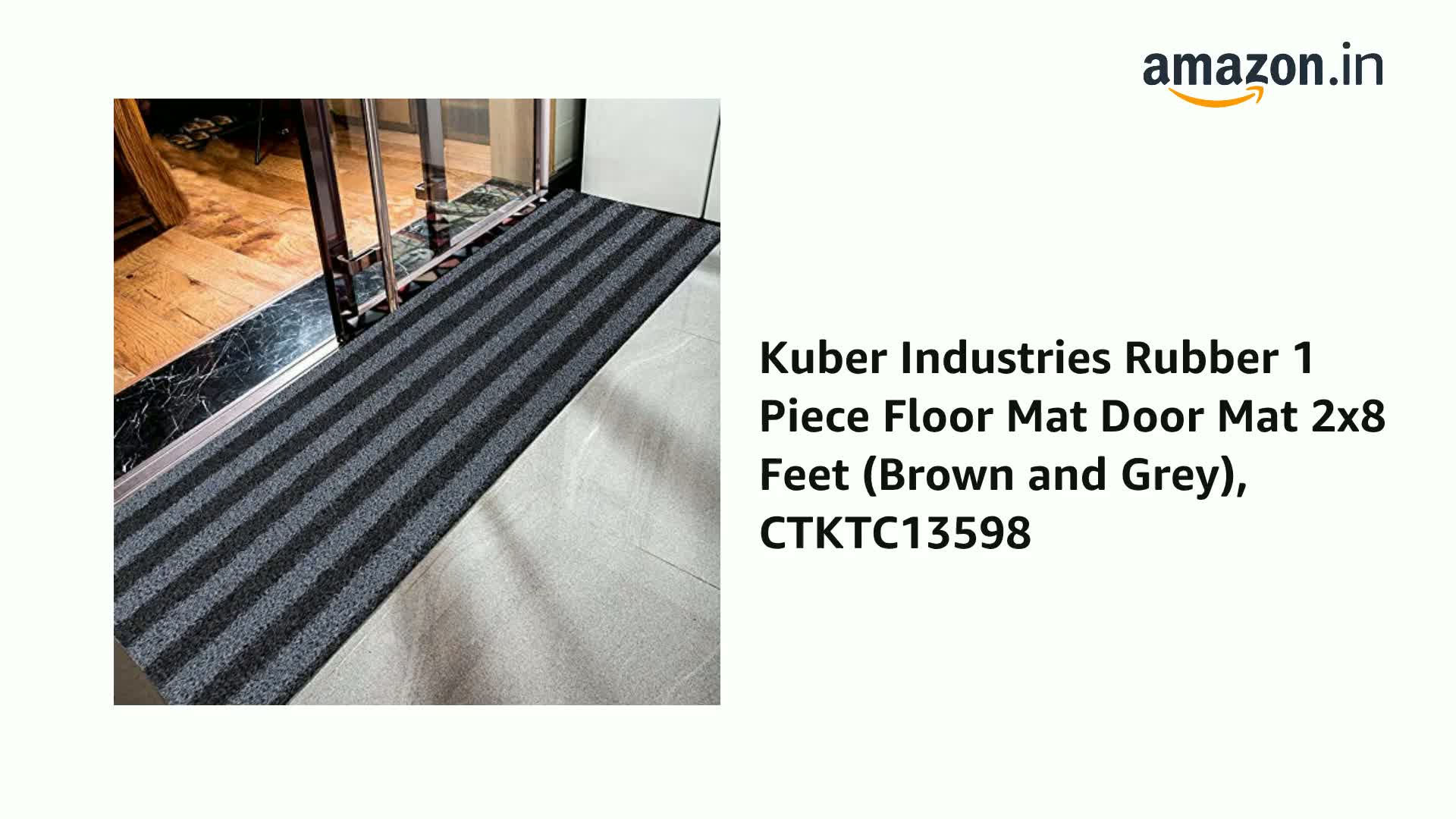 Kuber Industries Rubber 1 Piece Floor Mat Door Mat 2x8 Feet
