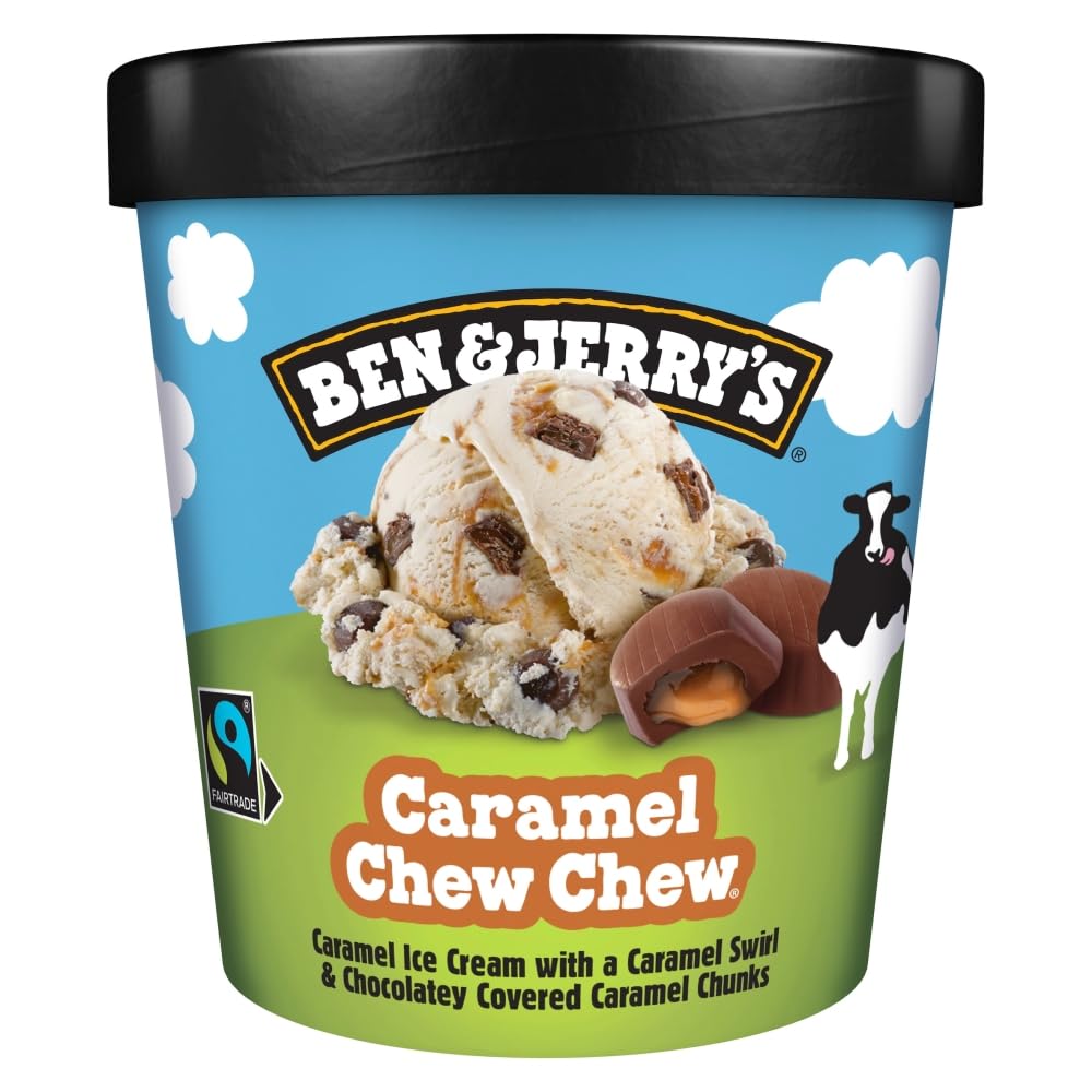 Ben & Jerry's Caramel Chew-Chew Ice Cream, 465ml (Frozen)