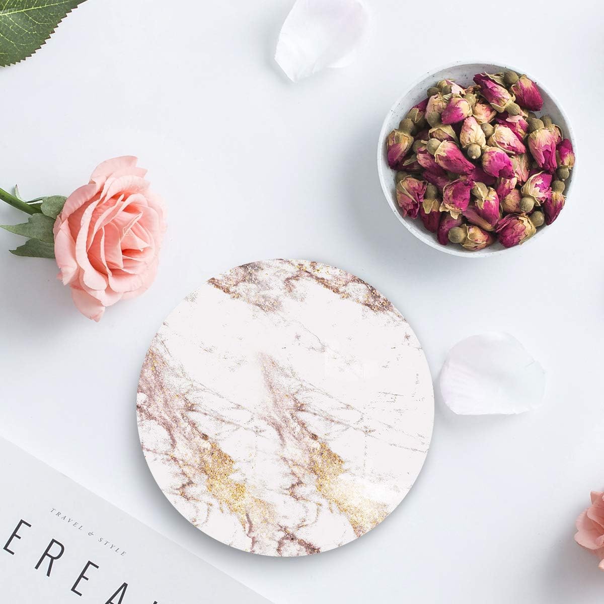 Free Shipping 🛒 Absorbent Ceramic Coasters for Drinks 4 Diameter Round Water-absorbent Quick-drying Coaster Marble Pattern Cup Mats(4 Piece) Up To 60% OFF Absorbent Ceramic Coasters for Drinks 4 Diameter Round Water-absorbent Quick-drying Coaster Marble Pattern Cup Mats(4 Piece)