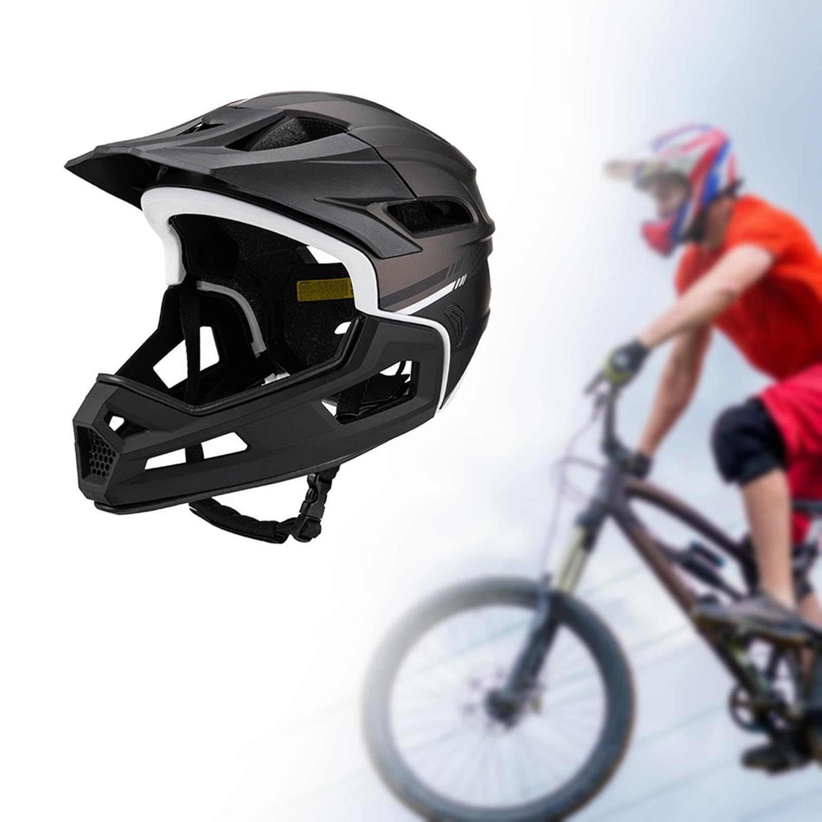 Casque de Vélo Intégral avec Doublure Amovible, Casque de Vélo Montagne, Casquette Unisexe VTT Femmes et Hommes, Taille Réglable 58-62cm Casques Anti-Choc équitation, Casque Velo Route pour Adulte