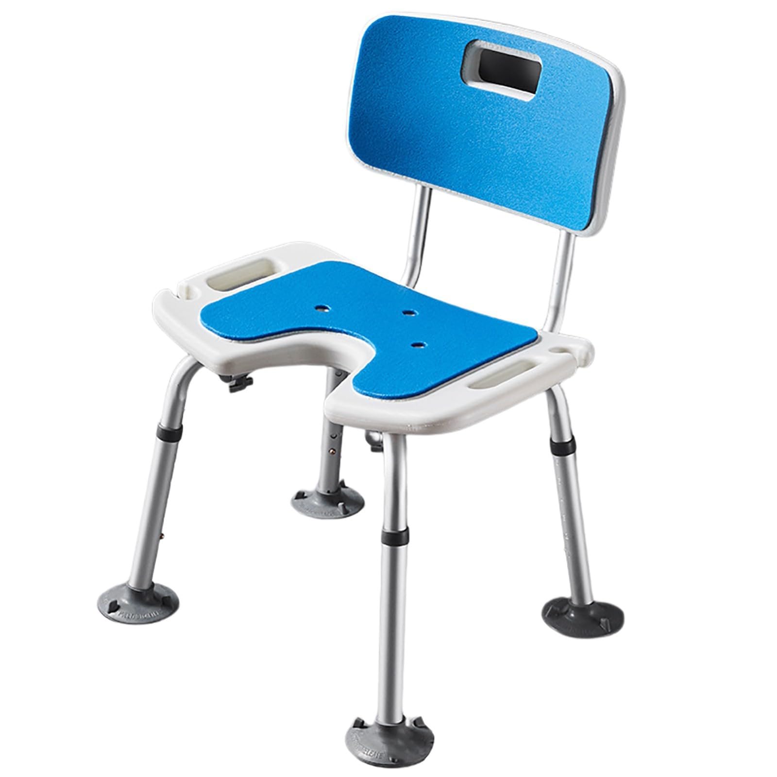 Silla De Ducha, Silla De Ducha con Respaldo Y Reposabrazos, Taburete De Ducha Antideslizante, Asiento De Ducha Regulable En Altura para Personas Mayores Y Discapacitadas, 136 Kg