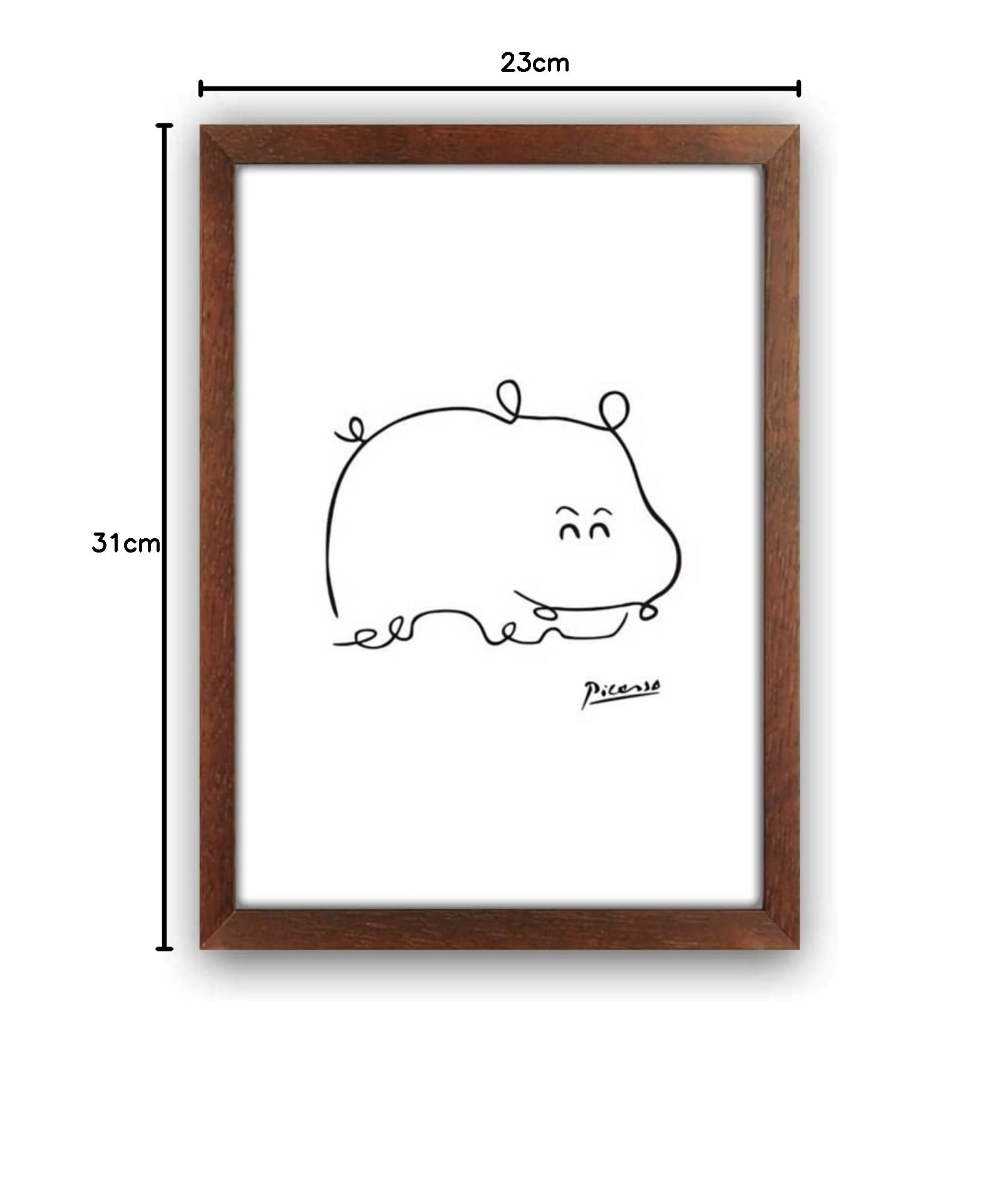 Amazon.co.jp: ポスターaoipro ピカソ カバの絵 (A4サイズ（木目