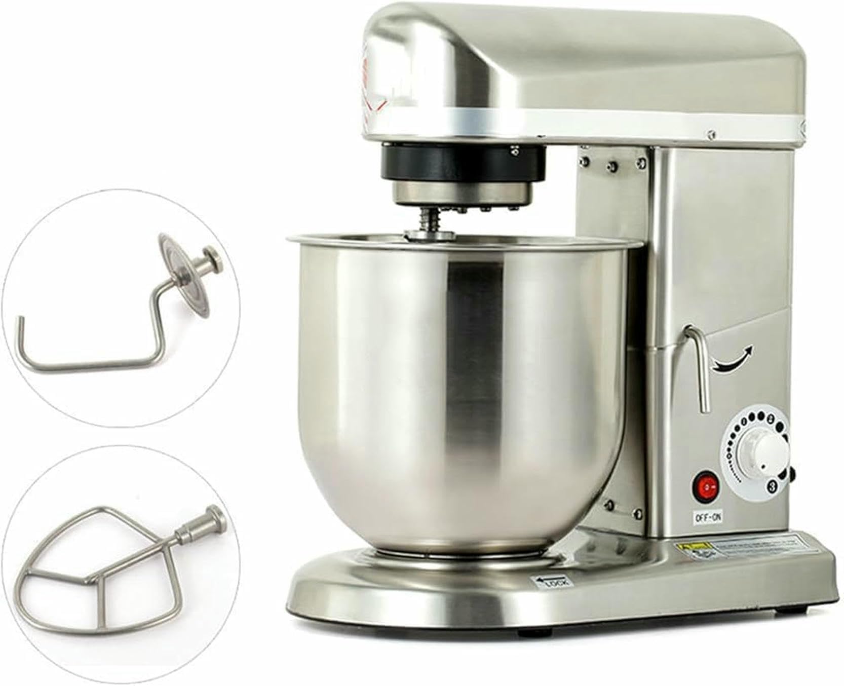 Blender, Frullatore Elettrico Da Tavolo, Frullatore A Spirale 500 W, Frullatore Verticale Da 10 Litri, 3 Velocità, Ciotola Di Miscelazione Di 24 Cm Di Diametro, Potente Ed Elegante Mixer Da Cucina