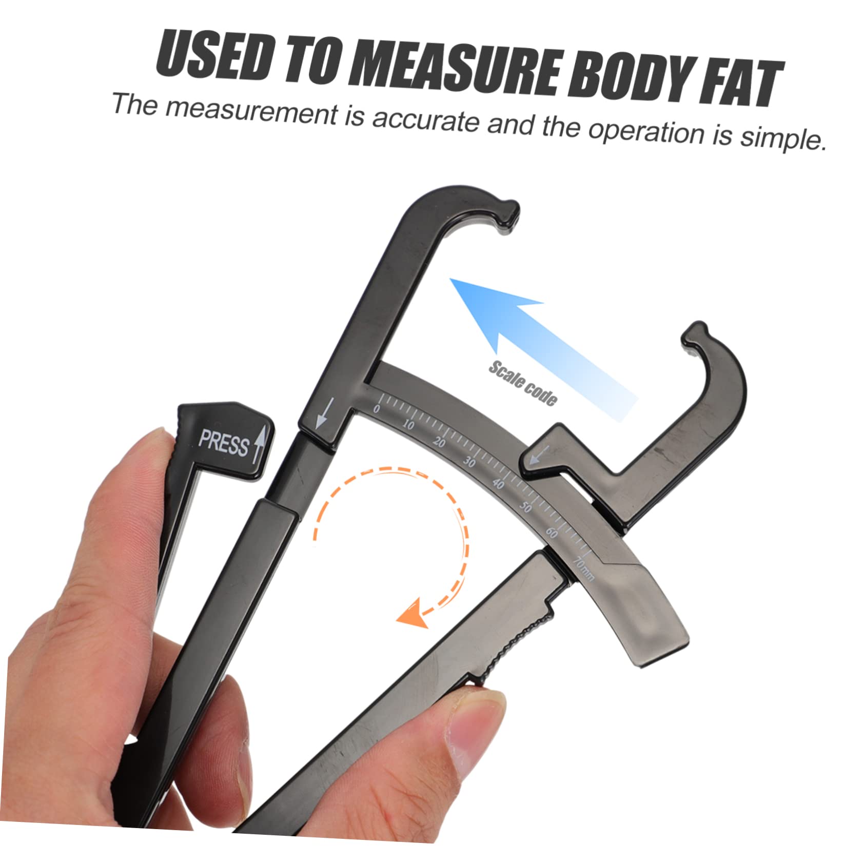 Healeved 8piezas Calibrador De Grasa Corporal y Cinta Métrica Bmi Kit De Medición Portátil Para Hombres y Mujeres Precisión Plicometría y Análisis Del Índice De Masa Corporal