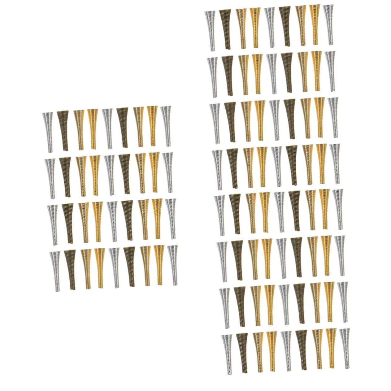 ARTIBETTER 3sets Bead Jewelry Making Caps Metal Bead End Caps Toppers DIY Bracelet Necklace Earring Vintage Set 36pcs*3