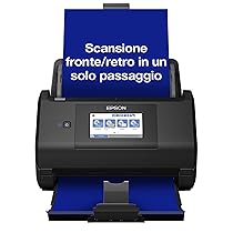 Scanner Epson WorkForce ES-580W, scanner di file (scansione senza PC, da 35 a 70 immagini al minuto, fino a DIN A4, scansione fronte-retro in un unico passaggio, allineamento automatico) Taglia unica
