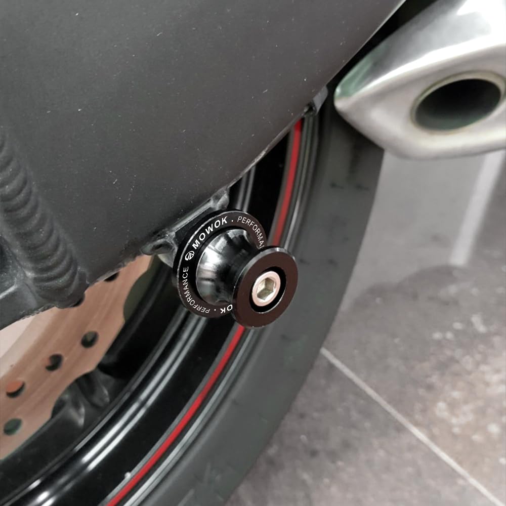 M6 suwaki wahacza diabole uchwyt motocyklowy śruba do MT09 MT10 MT25 R7 R1 R6 R9 FZ1 FZ6 FZ8 TRACER 7 9 GT XSR900 Tenere700 Benelli TRK 502 702 X kwiecień lia RS6600Czarny (Black)
