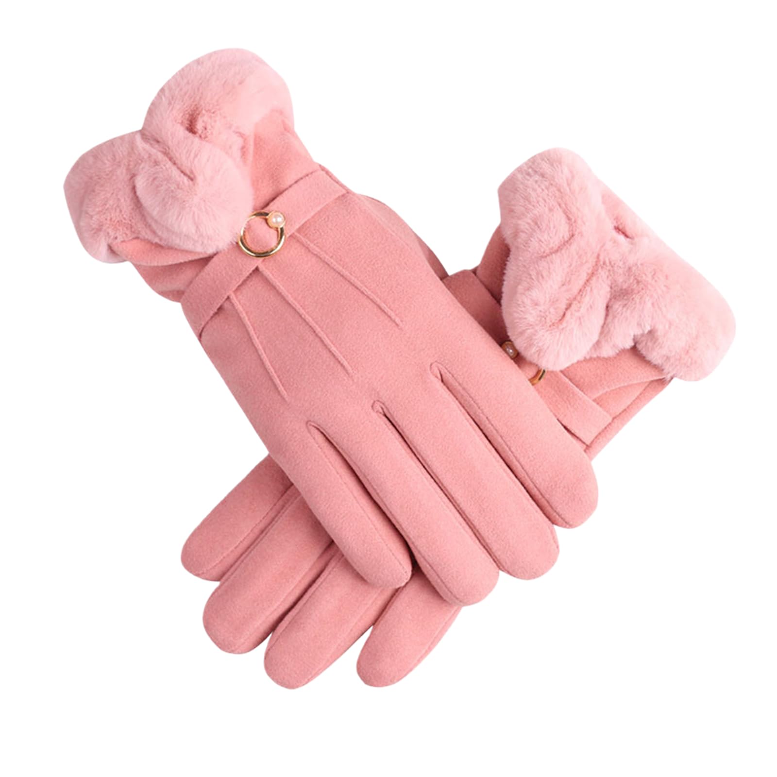 1 Pair Winter Gloves for Women,Thick Fleece Lined,Thermal Gloves Womens, Windproof Phone Glove for Skiing Dressing Running Cycling Outdoor Sports