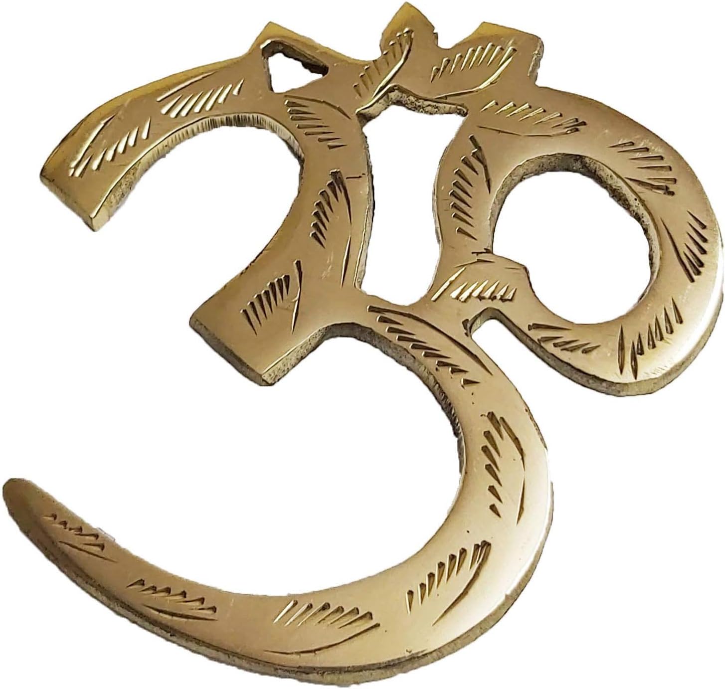 Brass sacred om symbol meditation room yoga decor brass decor brass wall art wall decorations (Brass-Om-0101)