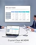USB C Hub Adapter, Vilcome 8-in-1 USB C Adapter with 4K HDMI, 1Gbps Ethernet, 3 USB 3.0 Ports, 87W Power Delivery, SD/TF Card Reader for MacBook Pro,Pixelbook, XPS and More