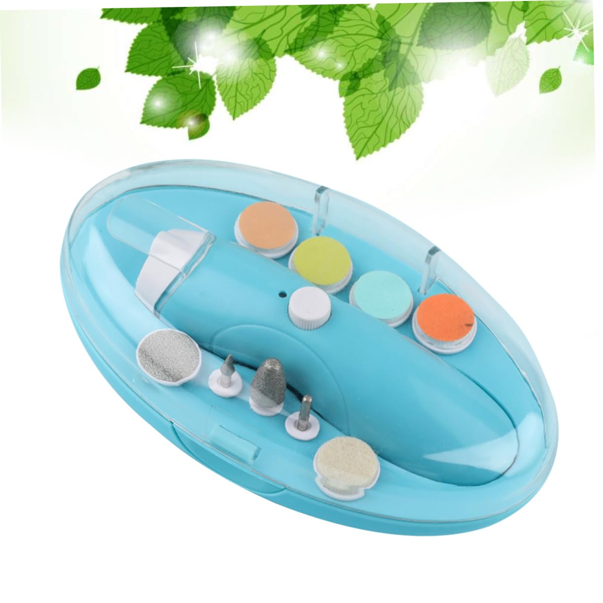 Set Elettrico per Limatura Unghie, Abs, Taglio Rapido | Luce Notturna Integrata, Strumento Elettrico per Cura delle Unghie, Adatto a Mamma Adulta