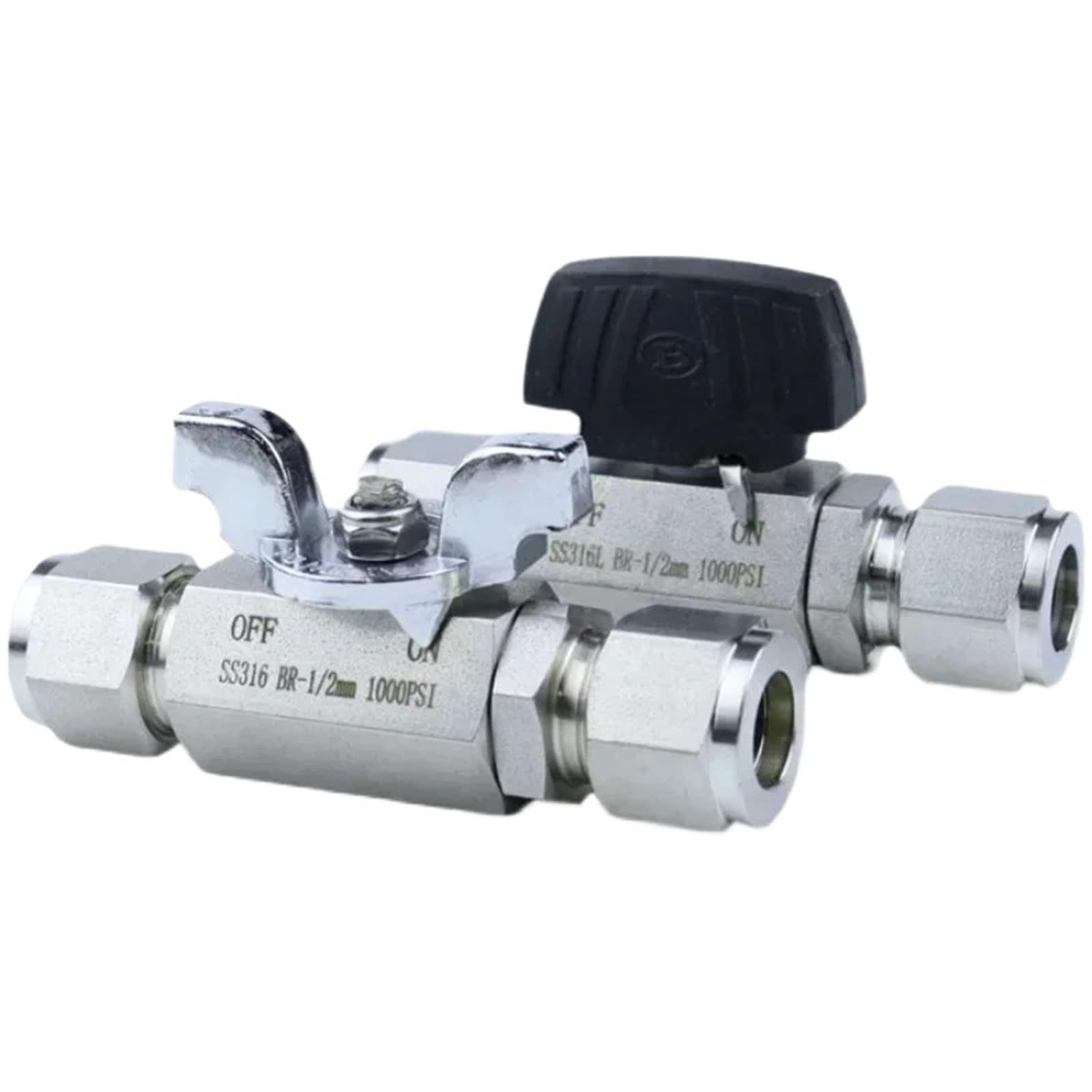 Válvula de bola de acero 316L de 16mm con máxima resistencia para instrumentación