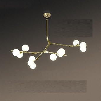 Post Modern Glass Balls LED Chandelier Black Gold Branches Style Ceiling Lamp Living Dining Room Bedroom Lighting Fixtures,Modern Chandelier Light