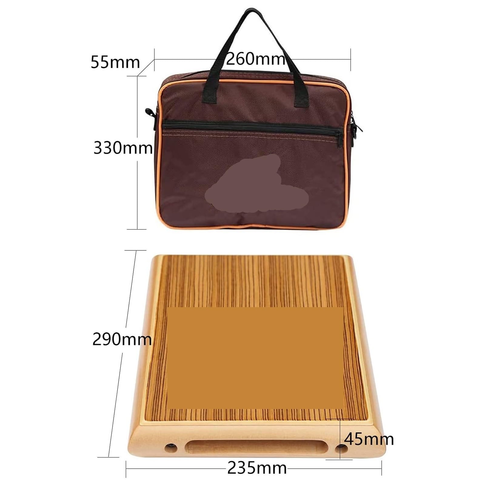 Cajon Tamburo Cajon da viaggio compatto Strumento a mano piatto con chiave regolabile Borsa for il trasporto(Color 2)