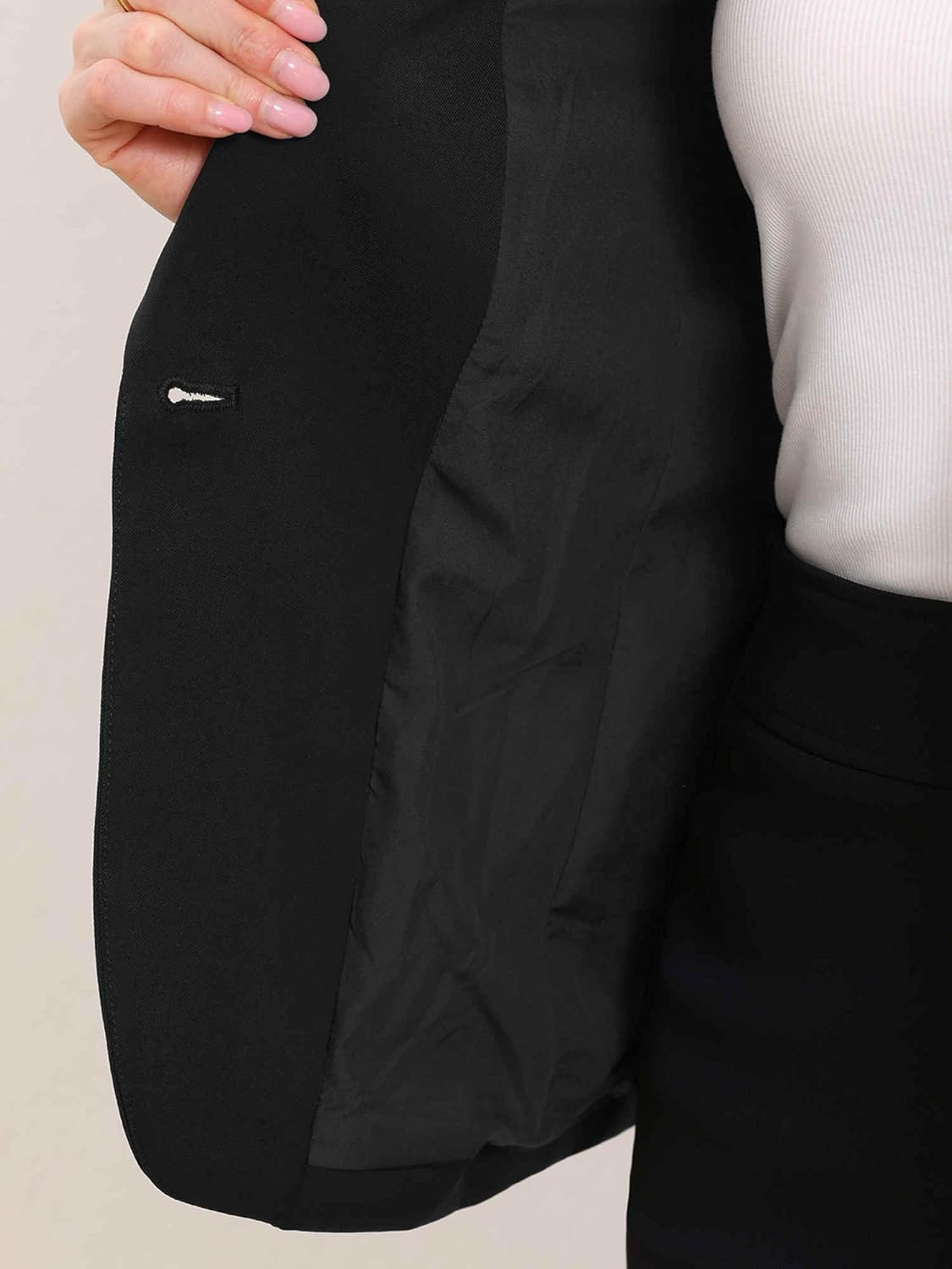 Allegra K Blazer for Women Business Casual Ruched 3/4 Sleeve Lapel Trendy Suit Jackets with Pockets - Image 5