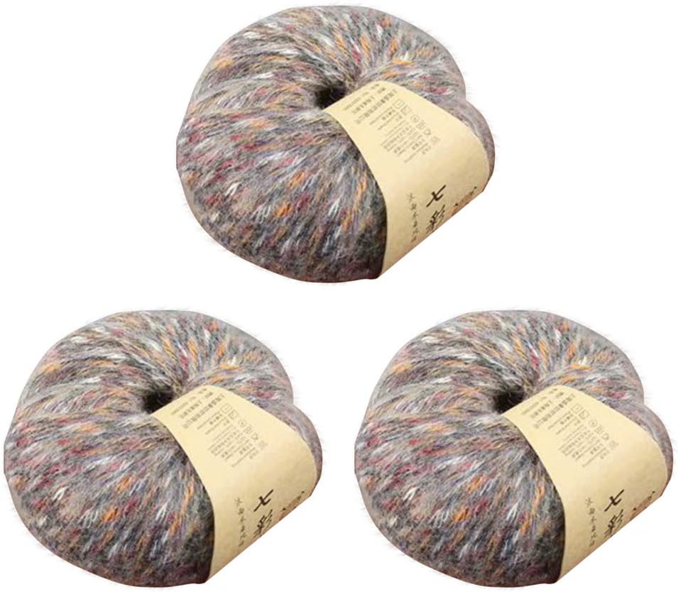 โ 3x 50g Hand-woven Alpaca Colorful Soft Crochet Baby Warm DIY Knitting Wool Yarn Knitting Yarn 6#