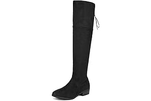 Women's Over the Knee High Low Block Heel Riding Boots
