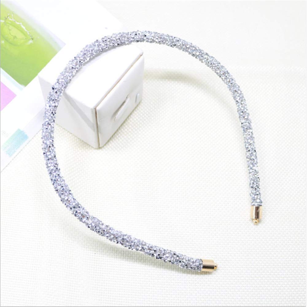 Opaska Crystal Shine Women Pałąk Kolorowa Elegancka opaska do włosów Dziewczyna Nakrycia głowy Pasmo włosów Osobowość Ręcznie robione proste brokatowe nakrycia głowy