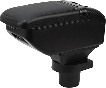 AULPHIKE Compatible with Scion XD Armrest 2008-2016 Car Center Console Organizer Armrests Double Layer Storage with USB PortsBlack Style