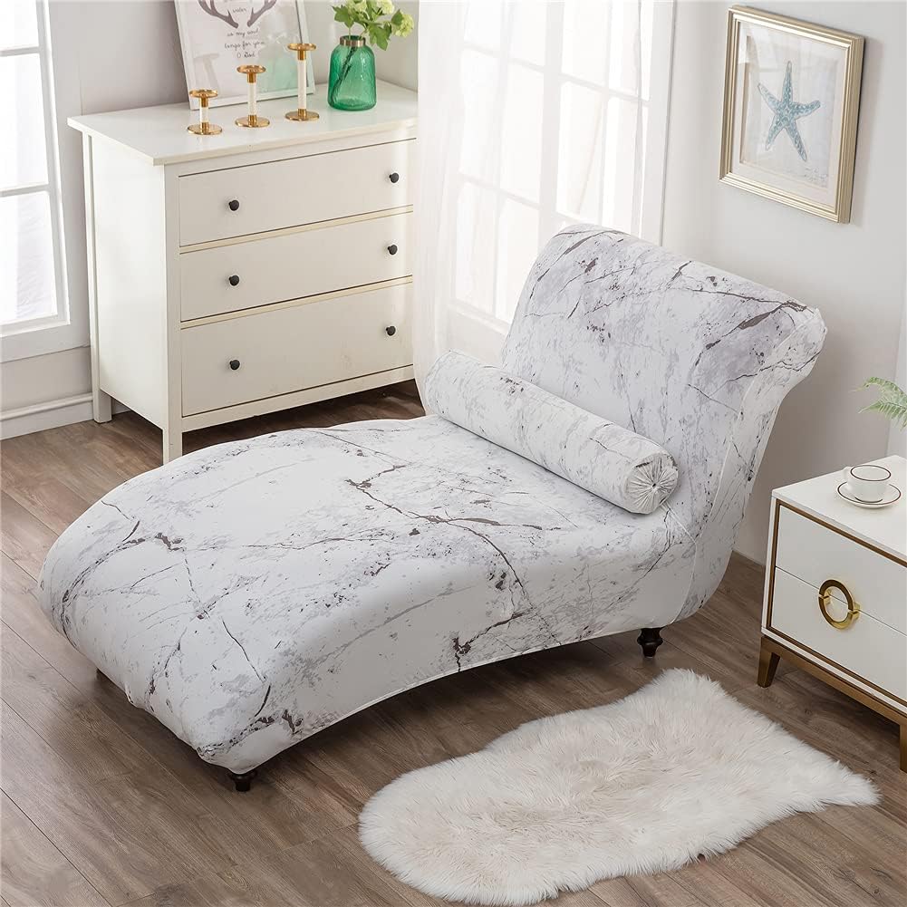 Luxury Chaise Chair Cover Slipcover for Living Room Indoor Furniture - Ultra Soft, Machine Washable (Color 3)