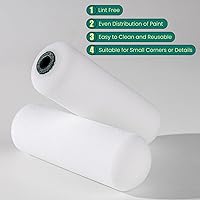 Vista 4 de Cubiertas de rodillo de pintura de espuma, rodillo de pintura de 4 pulgadas, paquete de 10 rodillos de pintura pequeños, mini rodillos para pintar