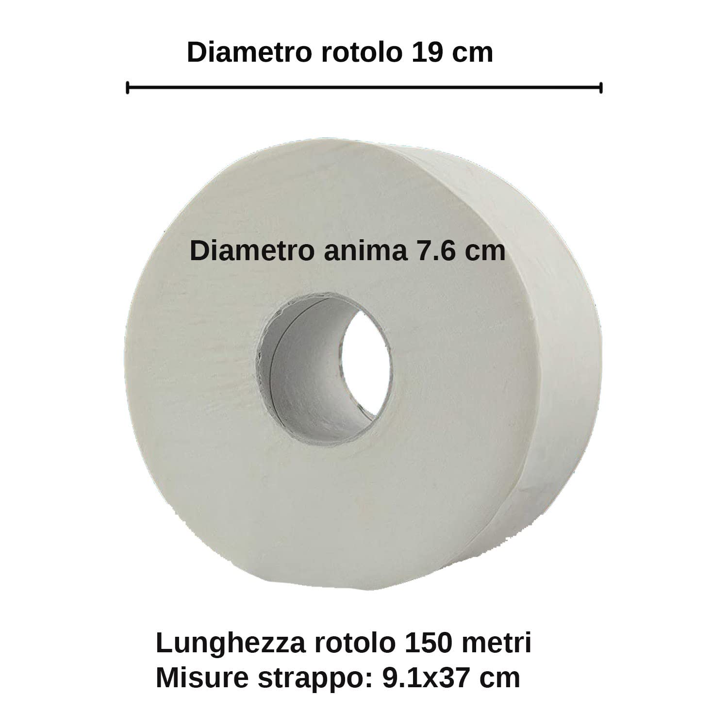 Papier toaletowy MINI Jumbo Ø 19,5 cm – 150 m Eco Lucart