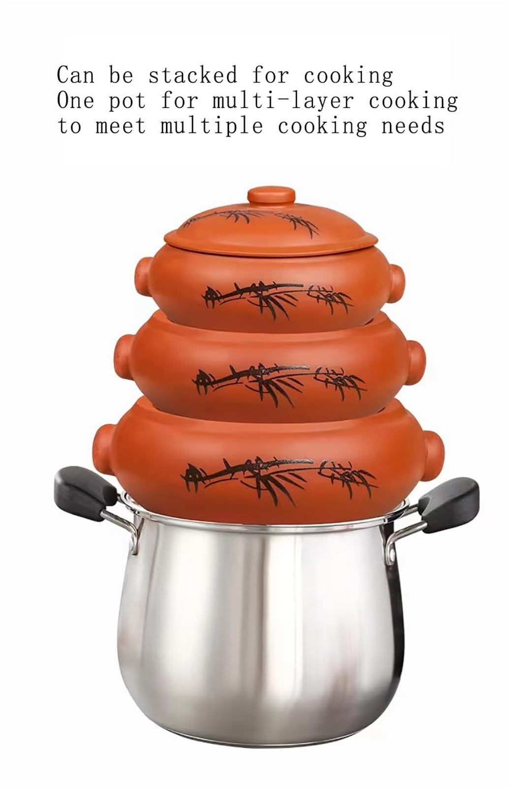 Auflauf-Keramik-Kochtopf, Auflauf-Suppentopf, Keramik-Yunnan-Suppen-Essen-Kochtopf Mit Griff, Dampfgartopf For Die Heimküche(0.9L)