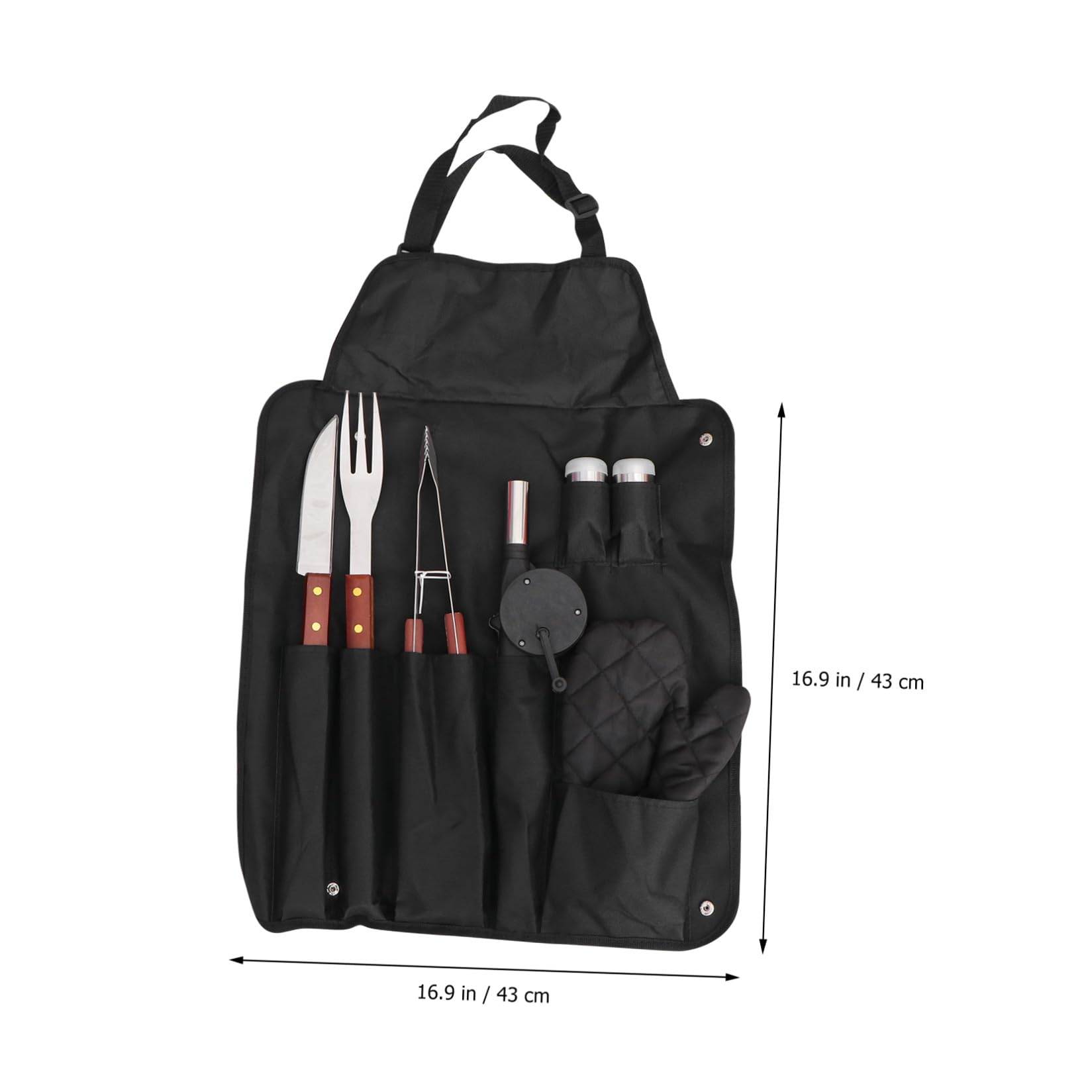 Kit de Utensilios de Acero Inoxidable y Madera 1 Juego para Parrilla