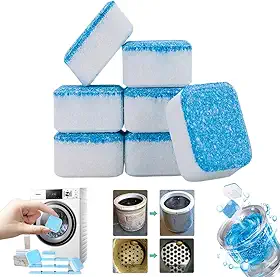 KINZIN Kit 12 Pastilhas Tabletes Limpeza Máquina De Lavar Roupa