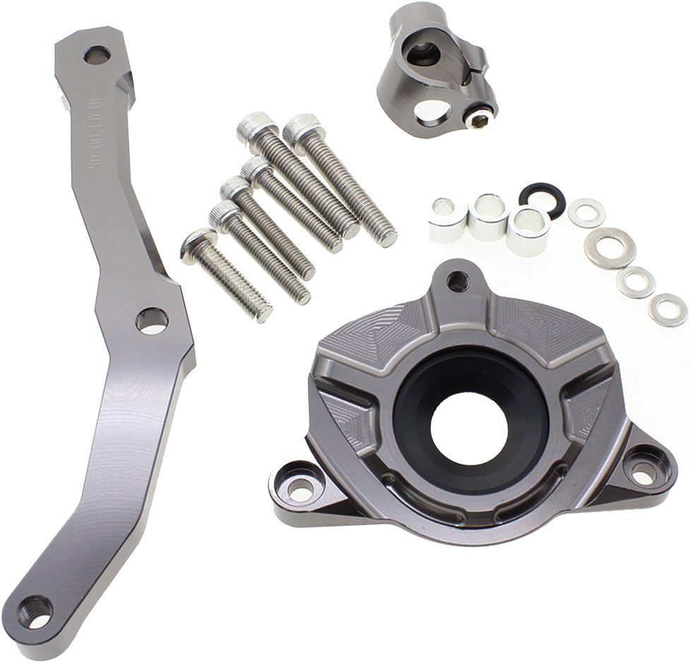 FXCNC Racing Motorcycle CNC Steering Damper Stabilizer Buffer Mounting Bracket Kit Compatible with Z1000 2010-2013