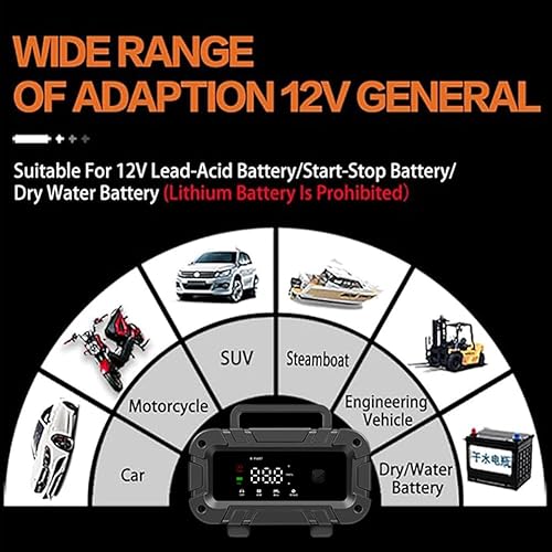 Miniatura 3 de Cargador de batería de coche de 12 V y 6 amperios, cargador de batería inteligente automático, cargador de goteo automático, cargador de flotador y