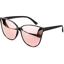 LVIOE Polarized Sunglasses for Women UV400 Protection Oversized Cat Eye Frame Lightweight Retro Sunglasses