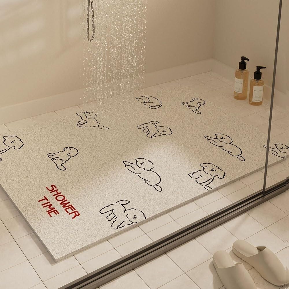 di Alta Gamma Tappetino luffa – Animali Carini e rapido(White Dog,120x140cm)