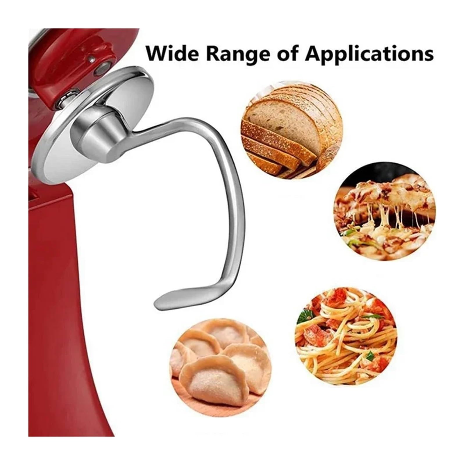 Genérico Compatible con KitchenAid, 5Qt Batidor Y Gancho