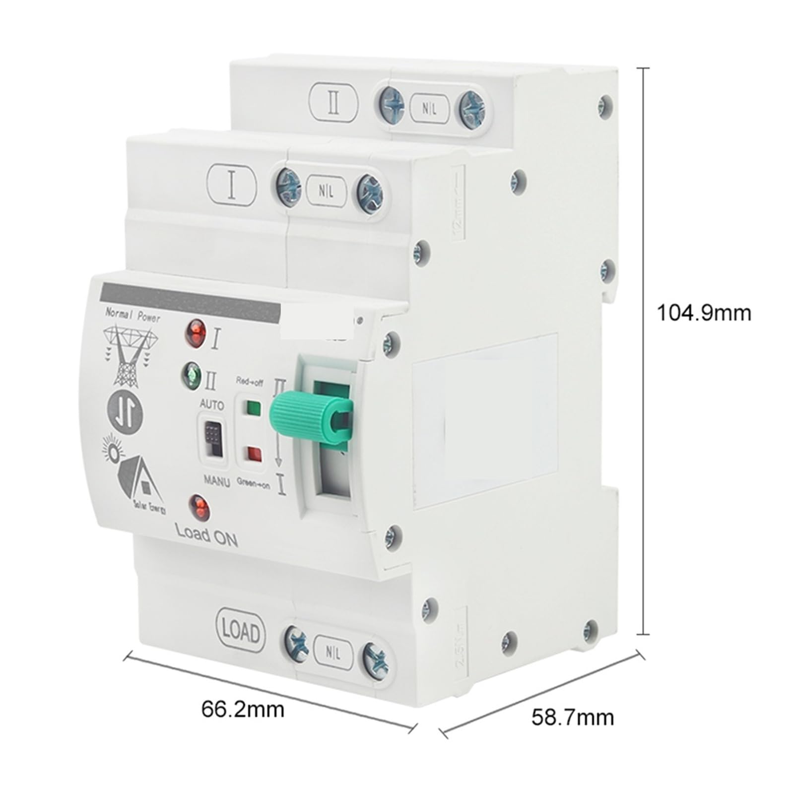 DGLBD-80 Commutatore di trasferimento automatico 2/4P Selettori elettrici ininterrotti fotovoltaici/solari 80A 110/220V Rail Dual Power