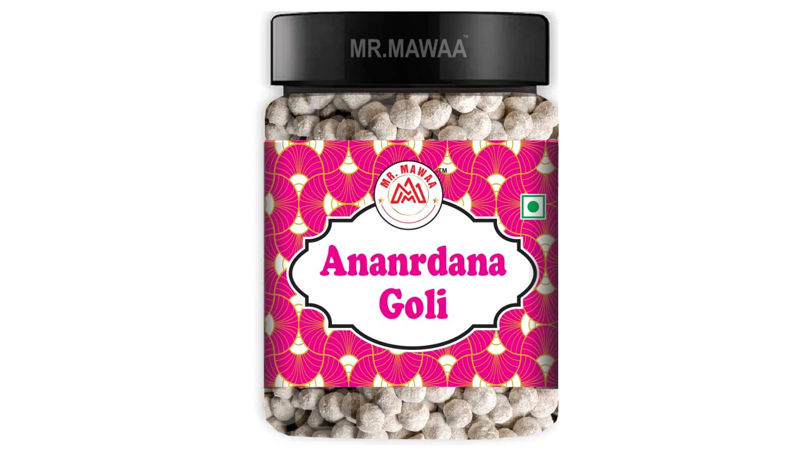 Mr. Mawaa Anardana Goli – Sweet & Tangy Digestive Candy | Traditional After-Meal Mukhwas | Pomegranate Candy Balls | Jar Pack Sweet & Tangy Pomegranate Digestive Candy | Traditional Indian Mukhwas | After-Meal Goli in Jar Pack (300g)