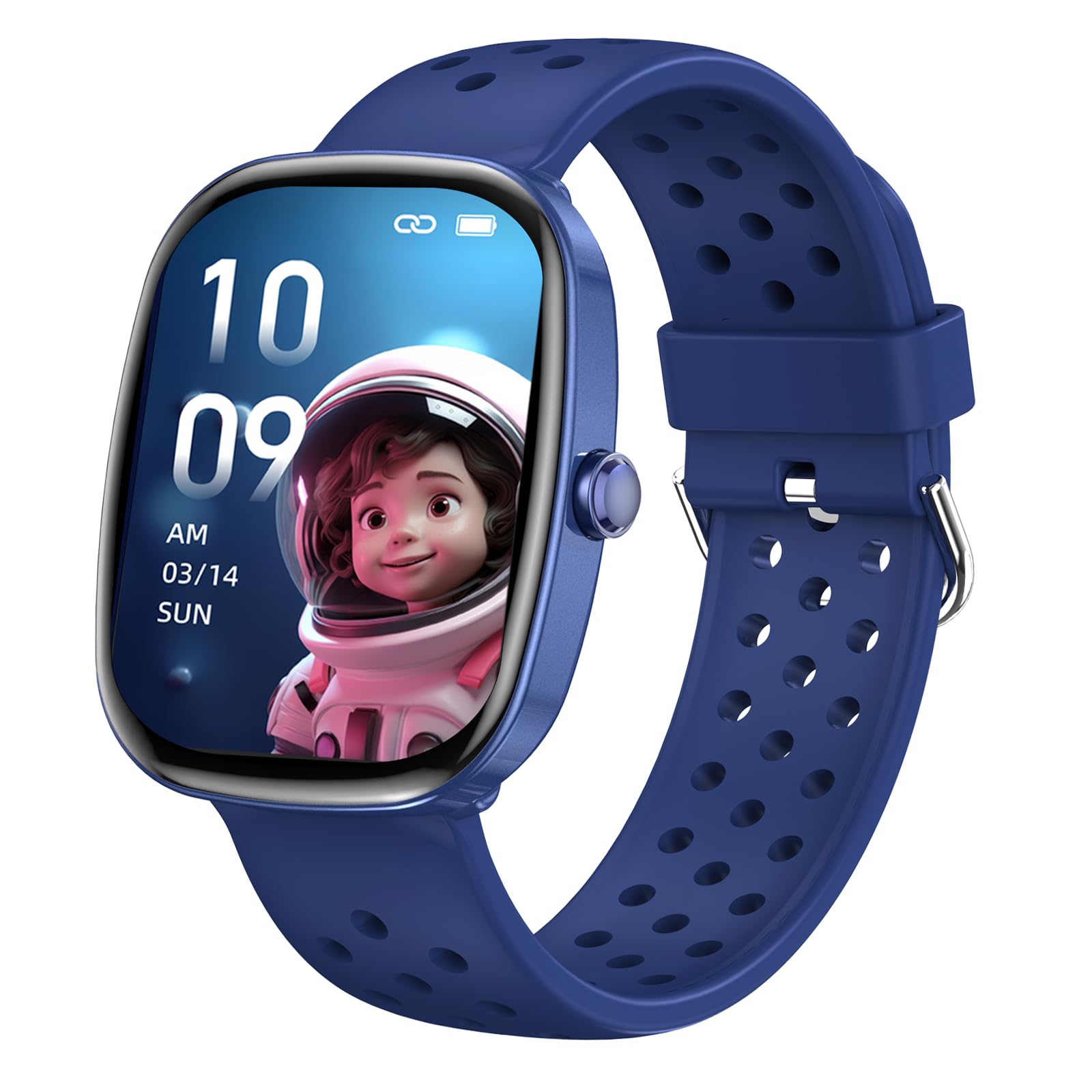 Reloj Inteligente Niños Niñas, Smartwatch Niños con Podómetro, IP67 Impermeable, 100 Modos Deportivos, Juegos de Rompecabezas, Despertador, Monitor de Sueño, Regalo para niños 6+ años (Azul)