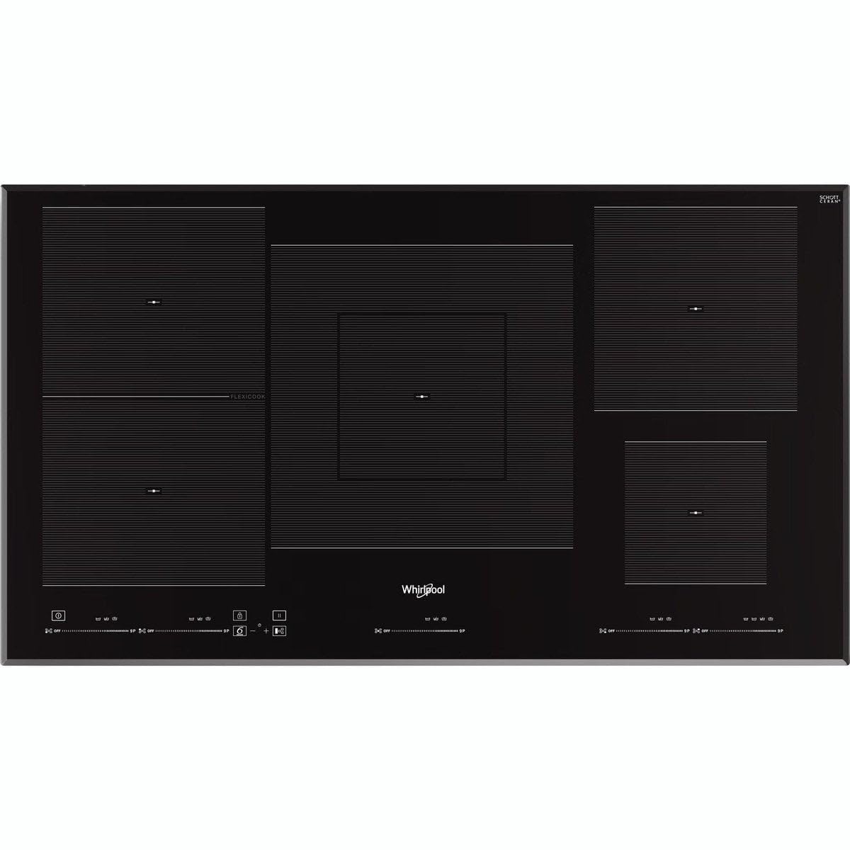 Piano cottura induzione n° 5 fuochi colore nero - WT 1090 BA