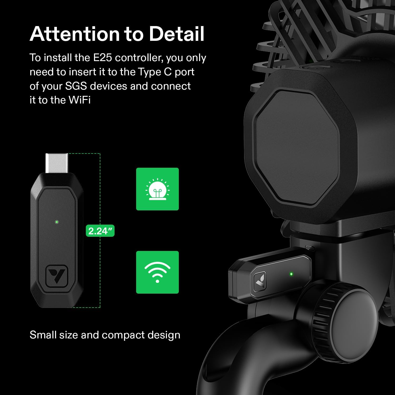 VIVOSUN GrowHub Controller E25 for Grow Tent Cooling Ventilation Lighting, Supports Smart Grow System Devices, Easy to Install & Use, WiFi App Controllable, Expansion Port for E42A+/E42A/E42