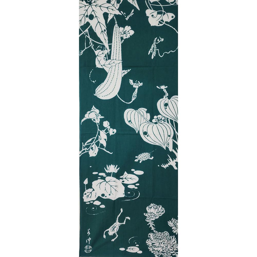 Unsodo Woodprint Tenugui Jakuchu Genpouyouka Impression sur bois Vert [Japan Import]