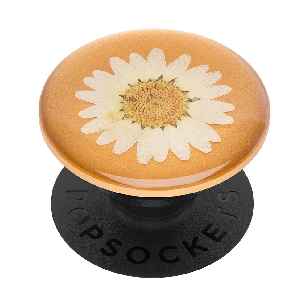 ​​​​PopSockets: Phone Grip with Expanding Kickstand, PopSockets for Phone, Adhesive Grip - White Daisy