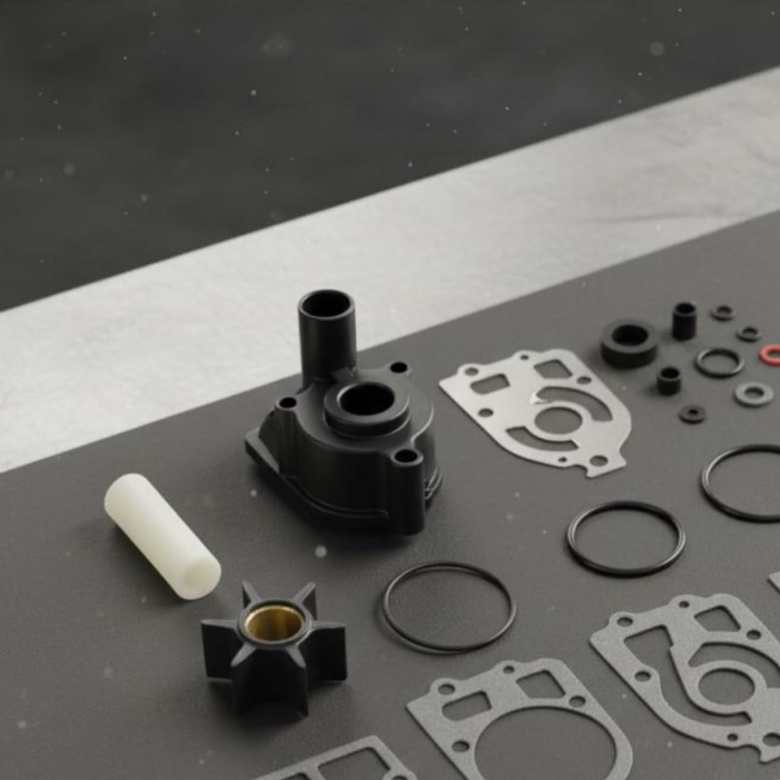 predolo Marine Pompa Girante Kit Guarnizioni Ricambi Gomma Metallo Resistente Funzione Raffreddamento Adatto per Manutenzione Barca Navigazione Pesca