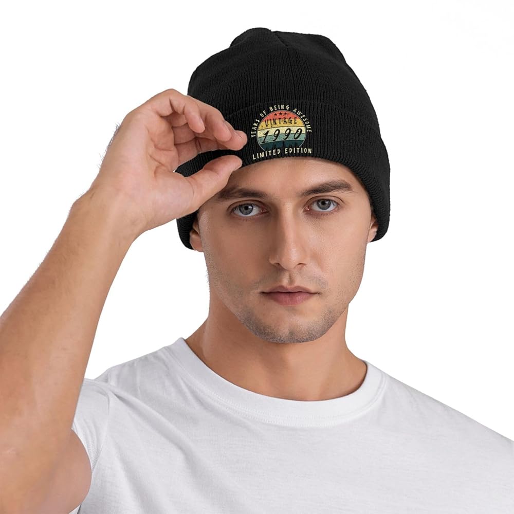 Vintage 1990 Limited Edition Beanie Hat Cuffed Knit Skull