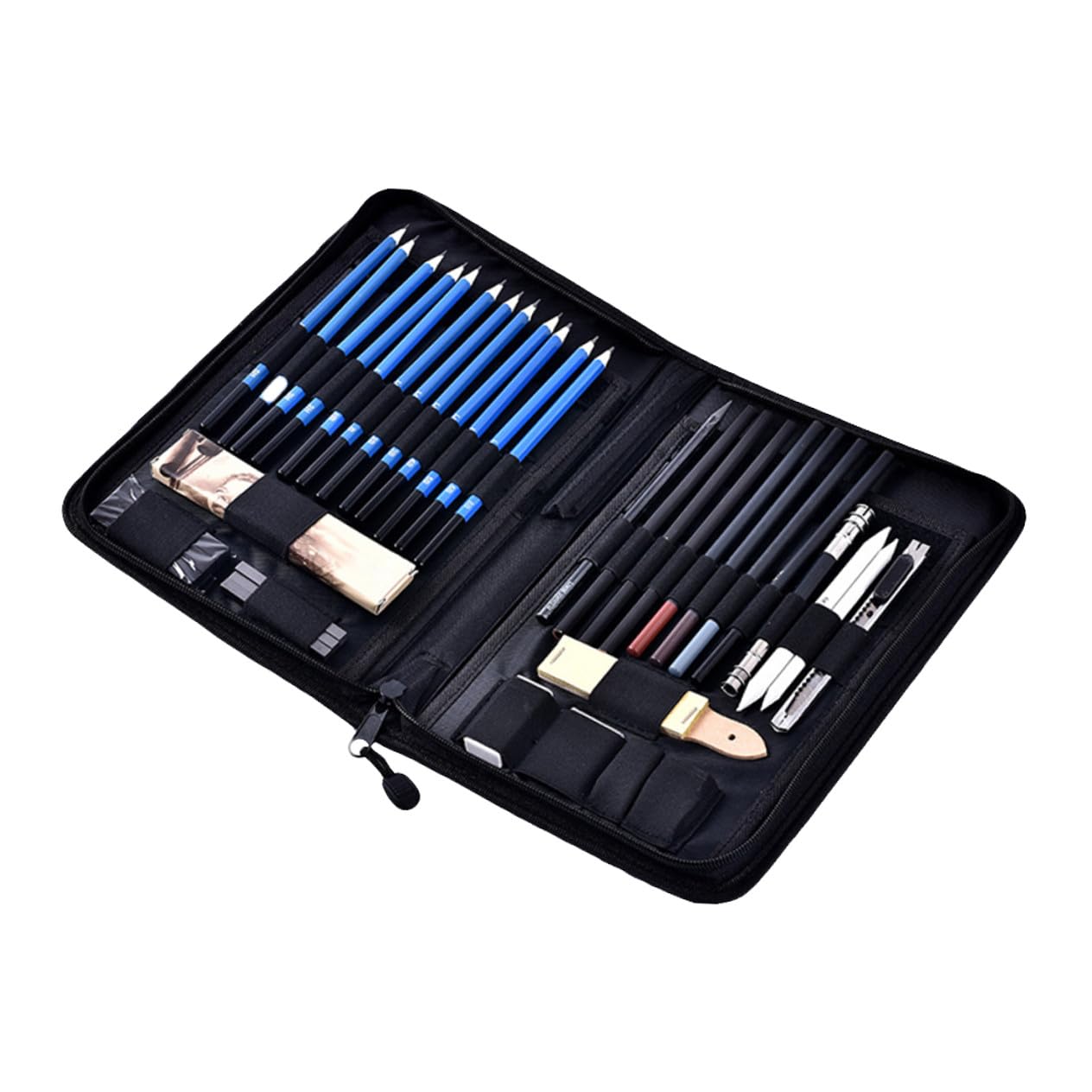 40pezzi Matite Da Disegno Professionale Kit Completo Di Forniture Artistiche Per Schizzi e Disegni Adatto Per Studenti e Artisti Di Tutte Le Età Con Borsa Portatile e Accessori