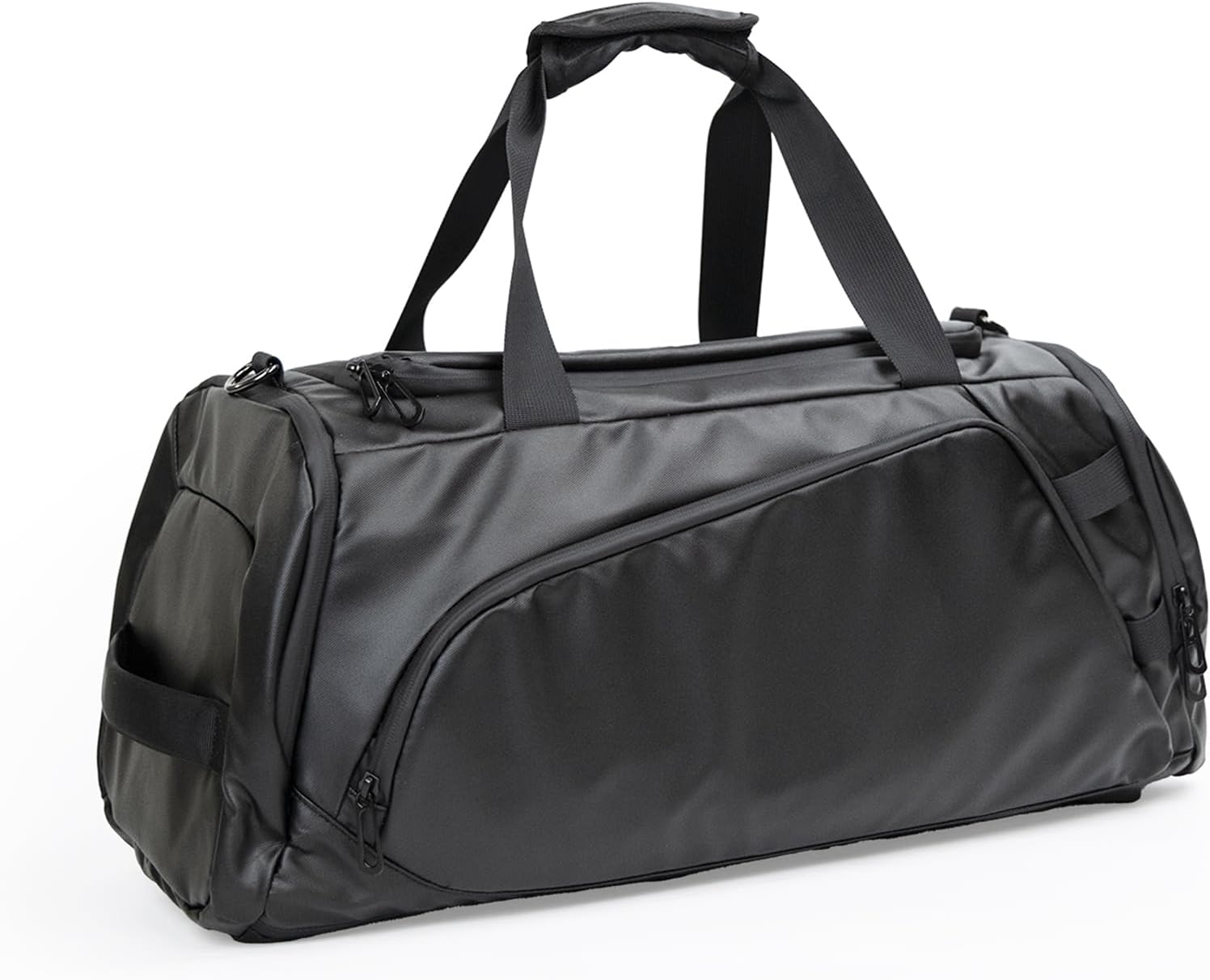 Duffle Bag for Travel, Gym Bag for Men, Waterproof Sport Bags with Shoe Compartment, 40L Lightweight Weekender Bag for Camping, Hiking, Trips - Black (Basic)