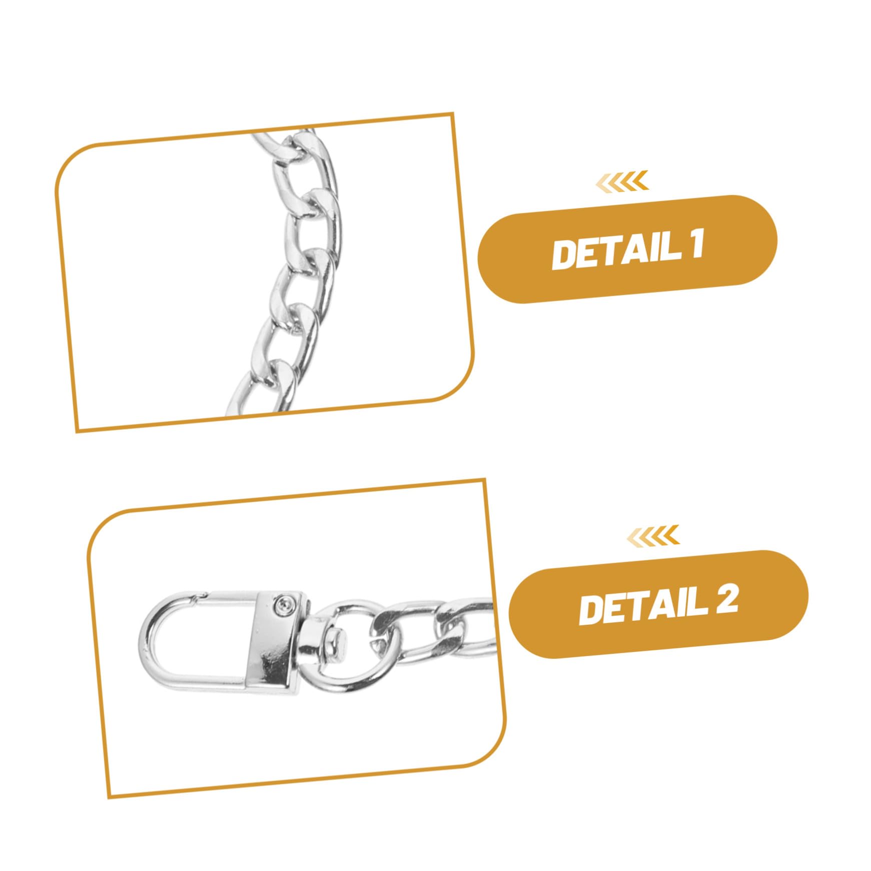 8 Piezas Cadena de Metal para Bolso Correa Reemplazo Ajustable para Mujer Cadena de Hombro y Cruzada para Bolsos Resistente y Versátil para Uso Diario y Eventos