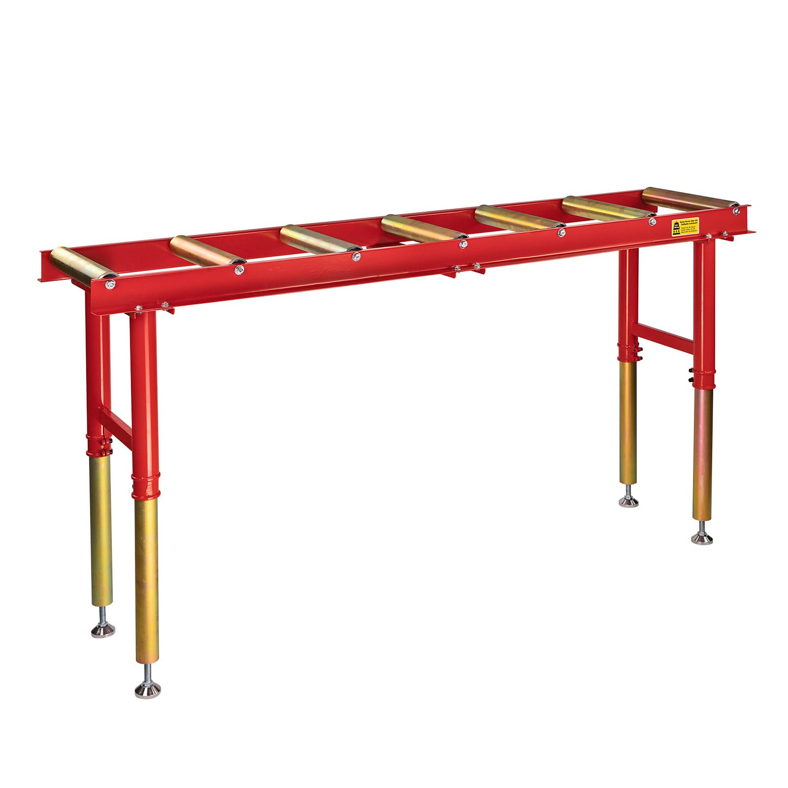 DEMA Rollenbahn 195x45x63 cm RB 205/800 - Rollbahn, Rollenband, Rollband, Rollentisch - Stabil, Langlebig, Mobil - Für Werkstatt, Lager, Transport, Fördertechnik, Handwerk