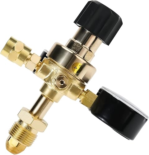 Miniatura 6 de Reguladores de gas de CO2 de argón Mig Tig Soldadura Medidores de regulador 0-4500PSI 0-10BAR con ajuste CGA580