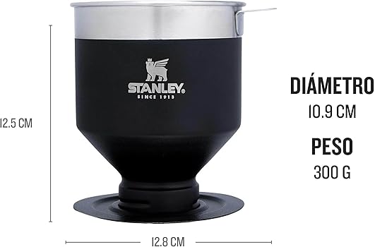 Perfect Brew Pour Over Filtro Cafe - 1 a 6 Tazas - Filtro de Café Reutilizable - Mini Cafetera Portátil - Sin BPA - Cafetera de Goteo de Acero Inoxidable - Matte Black2