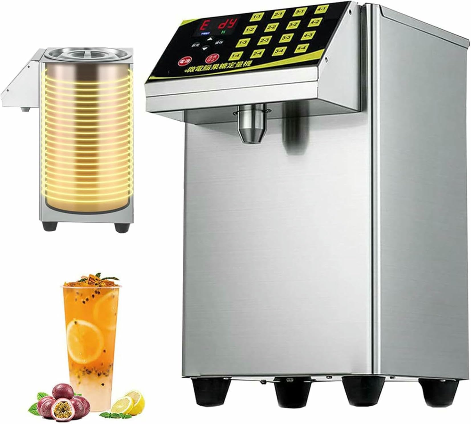Machine dosage fructose anti-gaspillage avec alarme manque de sucre et cuve 8.5L